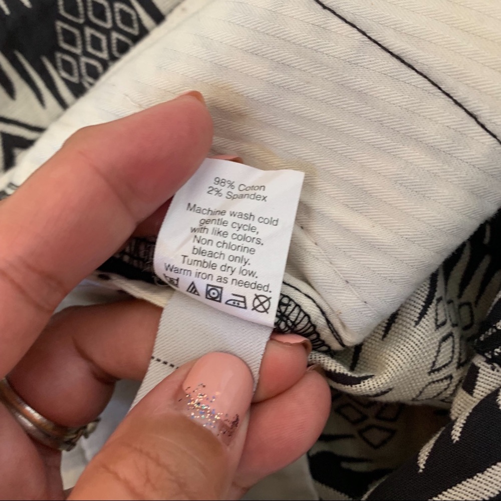 J. Crew Black White Aztec Print Shorts, NWOT - Picture 8 of 8